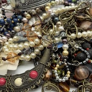 Junk Drawer Costume Jewelry Lot Estate Wearable Repair Craft 3 Lbs 8.1 Oz